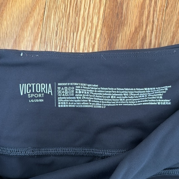 Victoria’s Secret Women’s Gray Mesh Knockout Victoria Sport Ankle Leggings Sz L - Picture 4 of 8